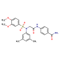 4-{2-[N-(3,5-dimethylphenyl)-3,4-dimethoxybenzenesulfonamido]acetamido}benzamide
