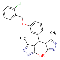 4-({3-[(2-chlorophenyl)methoxy]phenyl}(3-hydroxy-5-methyl-4H-pyrazol-4-yl)methyl)-5-methyl-4H-pyrazol-3-ol
