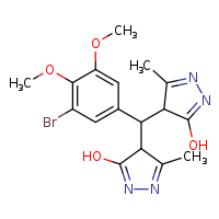 4-[(3-bromo-4,5-dimethoxyphenyl)(3-hydroxy-5-methyl-4H-pyrazol-4-yl)methyl]-5-methyl-4H-pyrazol-3-ol