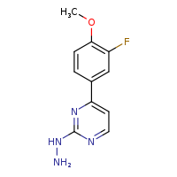4-(3-fluoro-4-methoxyphenyl)-2-hydrazinylpyrimidine