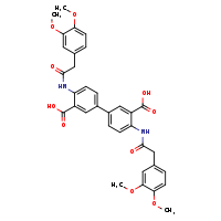 4,4'-bis[2-(3,4-dimethoxyphenyl)acetamido]-[1,1'-biphenyl]-3,3'-dicarboxylic acid
