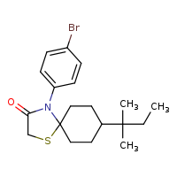 4-(4-bromophenyl)-8-(2-methylbutan-2-yl)-1-thia-4-azaspiro[4.5]decan-3-one