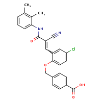 4-{4-chloro-2-[(1E)-2-cyano-2-[(2,3-dimethylphenyl)carbamoyl]eth-1-en-1-yl]phenoxymethyl}benzoic acid