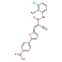 4-{5-[(1E)-2-[(3-chloro-2-methylphenyl)carbamoyl]-2-cyanoeth-1-en-1-yl]furan-2-yl}benzoic acid