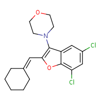 4-[5,7-dichloro-2-(cyclohexylidenemethyl)-1-benzofuran-3-yl]morpholine