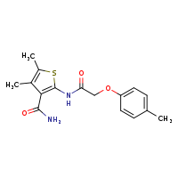 4,5-dimethyl-2-[2-(4-methylphenoxy)acetamido]thiophene-3-carboxamide