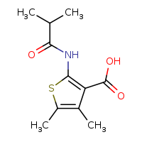 4,5-dimethyl-2-(2-methylpropanamido)thiophene-3-carboxylic acid