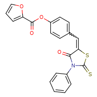 4-{[(5Z)-4-oxo-3-phenyl-2-sulfanylidene-1,3-thiazolidin-5-ylidene]methyl}phenyl furan-2-carboxylate