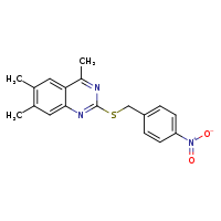 4,6,7-trimethyl-2-{[(4-nitrophenyl)methyl]sulfanyl}quinazoline