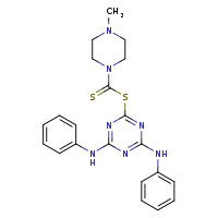 4,6-bis(phenylamino)-1,3,5-triazin-2-yl 4-methylpiperazine-1-carbodithioate