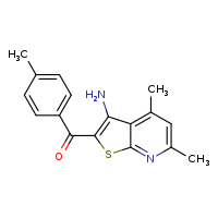 4,6-dimethyl-2-(4-methylbenzoyl)thieno[2,3-b]pyridin-3-amine