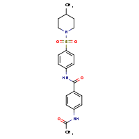 4-acetamido-N-[4-(4-methylpiperidin-1-ylsulfonyl)phenyl]benzamide