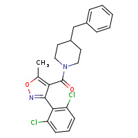 4-benzyl-1-[3-(2,6-dichlorophenyl)-5-methyl-1,2-oxazole-4-carbonyl]piperidine