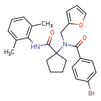 4-bromo-N-{1-[(2,6-dimethylphenyl)carbamoyl]cyclopentyl}-N-(furan-2-ylmethyl)benzamide