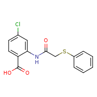 4-chloro-2-[2-(phenylsulfanyl)acetamido]benzoic acid