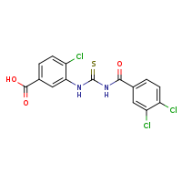 4-chloro-3-({[(3,4-dichlorophenyl)formamido]methanethioyl}amino)benzoic acid