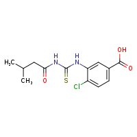 4-chloro-3-{[(3-methylbutanamido)methanethioyl]amino}benzoic acid