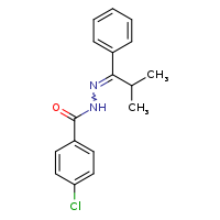 4-chloro-N'-[(1E)-2-methyl-1-phenylpropylidene]benzohydrazide