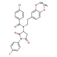4-chloro-N-[2-(3,4-dimethoxyphenyl)ethyl]-N-[1-(4-fluorophenyl)-2,5-dioxopyrrolidin-3-yl]benzamide
