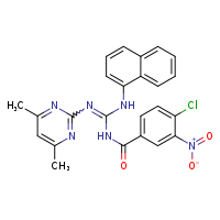 4-chloro-N-[N'-(4,6-dimethylpyrimidin-2-yl)-N-(naphthalen-1-yl)carbamimidoyl]-3-nitrobenzamide