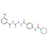 4-cyclohexaneamido-N-({[(3-methylphenyl)formamido]methanethioyl}amino)benzamide