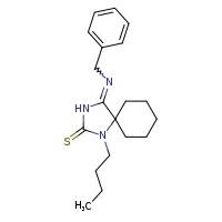 (4E)-4-(benzylimino)-1-butyl-1,3-diazaspiro[4.5]decane-2-thione