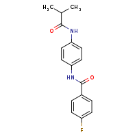 4-fluoro-N-[4-(2-methylpropanamido)phenyl]benzamide