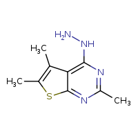 4-hydrazinyl-2,5,6-trimethylthieno[2,3-d]pyrimidine