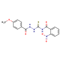 4-methoxy-N-({[(2-nitrophenyl)formamido]methanethioyl}amino)benzamide