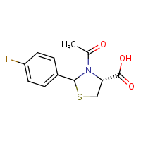 (4R)-3-acetyl-2-(4-fluorophenyl)-1,3-thiazolidine-4-carboxylic acid