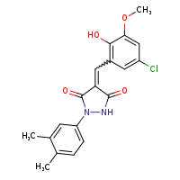 (4Z)-4-[(5-chloro-2-hydroxy-3-methoxyphenyl)methylidene]-1-(3,4-dimethylphenyl)pyrazolidine-3,5-dione
