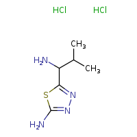 5-(1-amino-2-methylpropyl)-1,3,4-thiadiazol-2-amine dihydrochloride