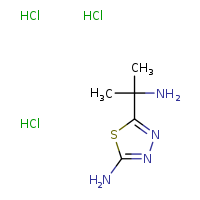 5-(2-aminopropan-2-yl)-1,3,4-thiadiazol-2-amine trihydrochloride