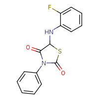 5-[(2-fluorophenyl)amino]-3-phenyl-1,3-thiazolidine-2,4-dione