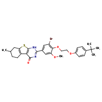 5-{3-bromo-4-[2-(4-tert-butylphenoxy)ethoxy]-5-methoxyphenyl}-11-methyl-8-thia-4,6-diazatricyclo[7.4.0.0²,?]trideca-1(9),2(7),4-trien-3-one