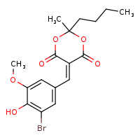 5-[(3-bromo-4-hydroxy-5-methoxyphenyl)methylidene]-2-butyl-2-methyl-1,3-dioxane-4,6-dione