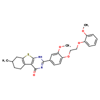 5-{3-methoxy-4-[2-(2-methoxyphenoxy)ethoxy]phenyl}-11-methyl-8-thia-4,6-diazatricyclo[7.4.0.0²,?]trideca-1(9),2(7),4-trien-3-one