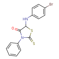 5-[(4-bromophenyl)amino]-3-phenyl-2-sulfanylidene-1,3-thiazolidin-4-one