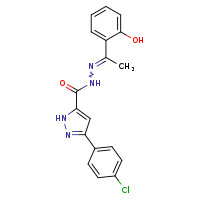 5-(4-chlorophenyl)-N'-[(1E)-1-(2-hydroxyphenyl)ethylidene]-2H-pyrazole-3-carbohydrazide