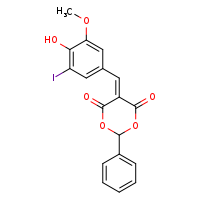 5-[(4-hydroxy-3-iodo-5-methoxyphenyl)methylidene]-2-phenyl-1,3-dioxane-4,6-dione