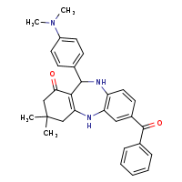 5-benzoyl-10-[4-(dimethylamino)phenyl]-14,14-dimethyl-2,9-diazatricyclo[9.4.0.0³,?]pentadeca-1(11),3(8),4,6-tetraen-12-one