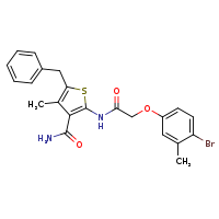 5-benzyl-2-[2-(4-bromo-3-methylphenoxy)acetamido]-4-methylthiophene-3-carboxamide