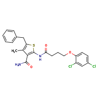 5-benzyl-2-[4-(2,4-dichlorophenoxy)butanamido]-4-methylthiophene-3-carboxamide