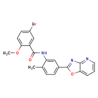 5-bromo-2-methoxy-N-(2-methyl-5-{[1,3]oxazolo[4,5-b]pyridin-2-yl}phenyl)benzamide