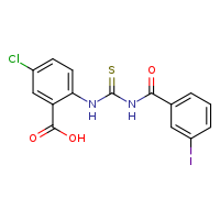 5-chloro-2-({[(3-iodophenyl)formamido]methanethioyl}amino)benzoic acid