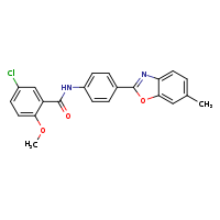 5-chloro-2-methoxy-N-[4-(6-methyl-1,3-benzoxazol-2-yl)phenyl]benzamide