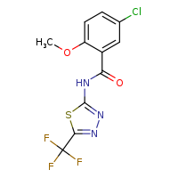 5-chloro-2-methoxy-N-[5-(trifluoromethyl)-1,3,4-thiadiazol-2-yl]benzamide