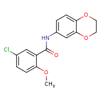 5-chloro-N-(2,3-dihydro-1,4-benzodioxin-6-yl)-2-methoxybenzamide
