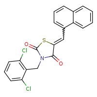 (5E)-3-[(2,6-dichlorophenyl)methyl]-5-(naphthalen-1-ylmethylidene)-1,3-thiazolidine-2,4-dione
