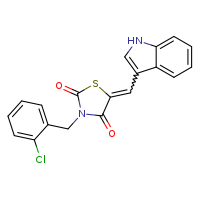 (5E)-3-[(2-chlorophenyl)methyl]-5-(1H-indol-3-ylmethylidene)-1,3-thiazolidine-2,4-dione